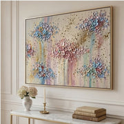 3D-Textured Art | Petal Cascade Glow - C