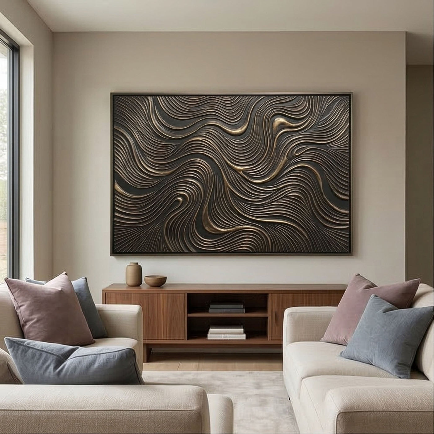 Contemporary Luxe Art | Bronze Current Flow