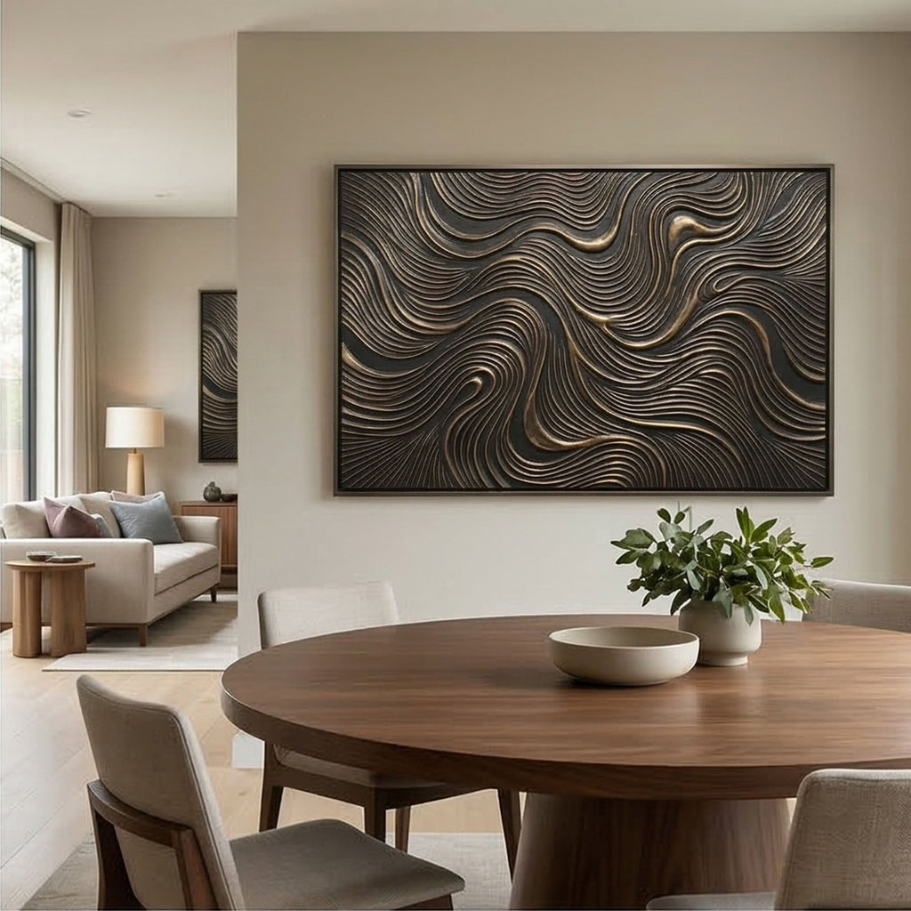 Contemporary Luxe Art | Bronze Current Flow