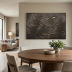 Contemporary Luxe Art | Bronze Current Flow