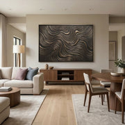 Contemporary Luxe Art | Bronze Current Flow