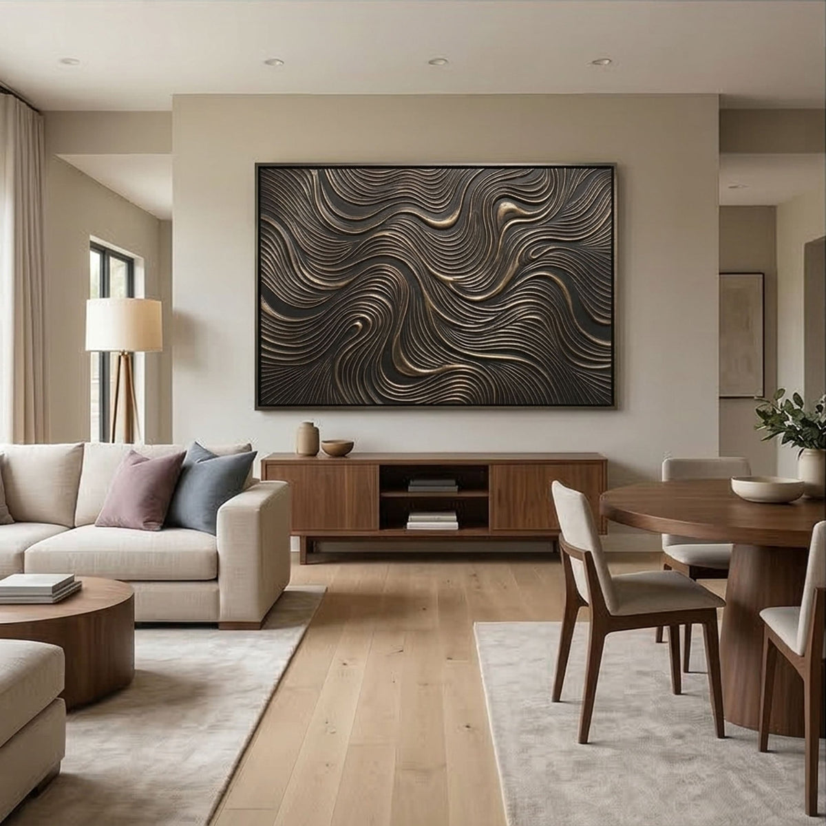 Contemporary Luxe Art | Bronze Current Flow