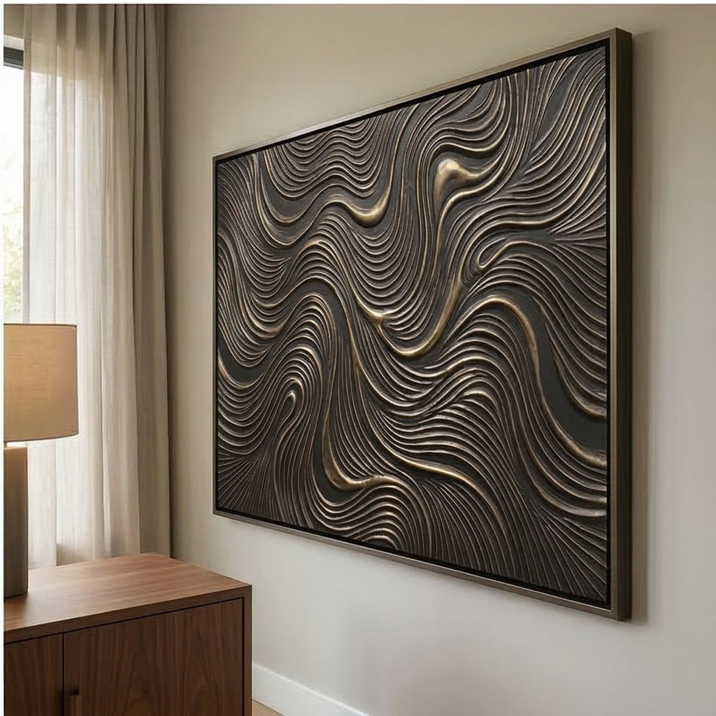 Contemporary Luxe Art | Bronze Current Flow