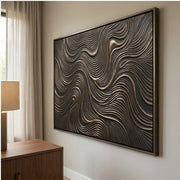 Contemporary Luxe Art | Bronze Current Flow
