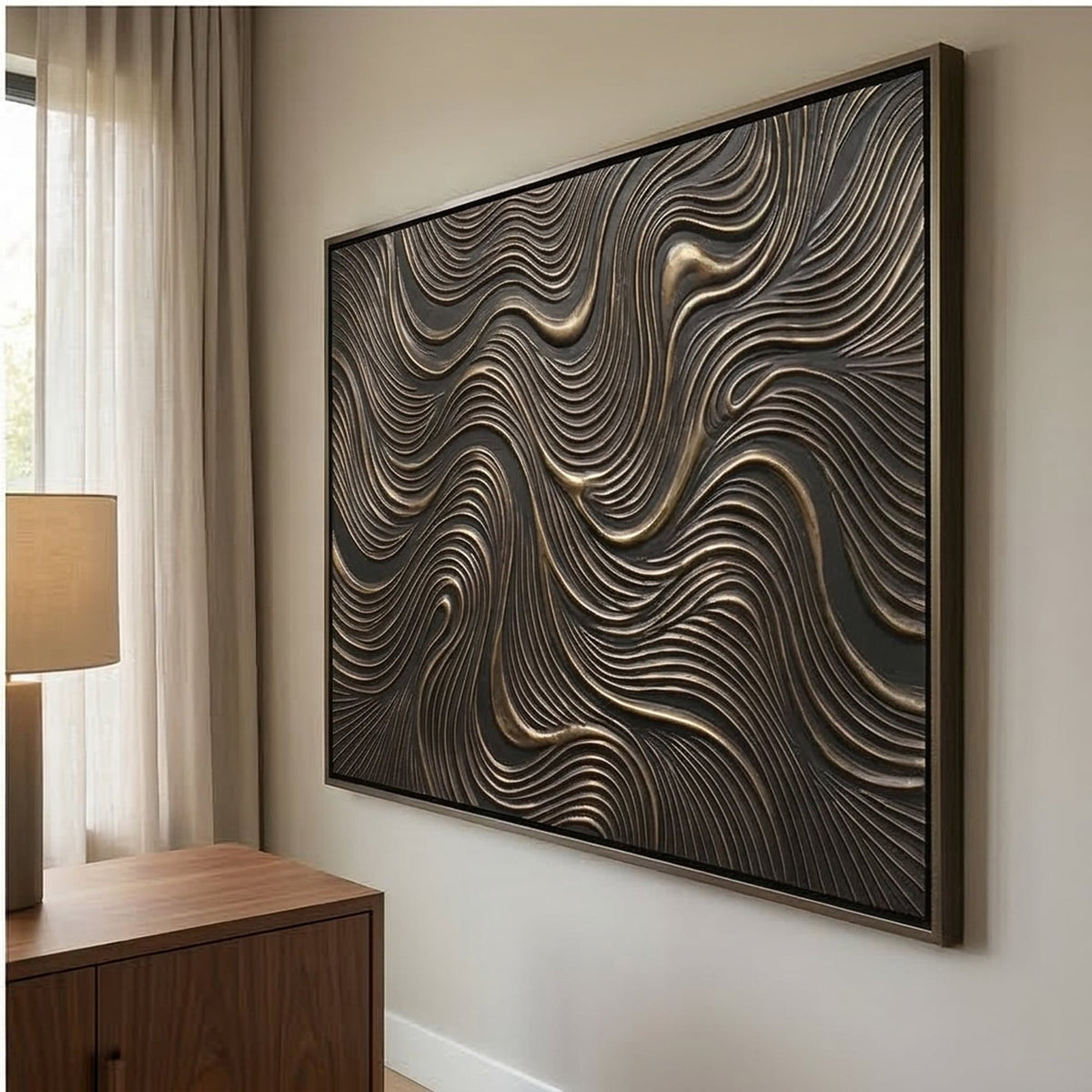 Contemporary Luxe Art | Bronze Current Flow