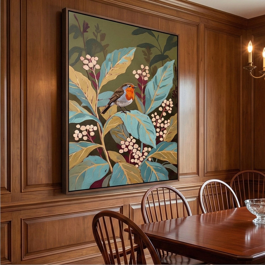 Bohemian Art | Bird in Leaves