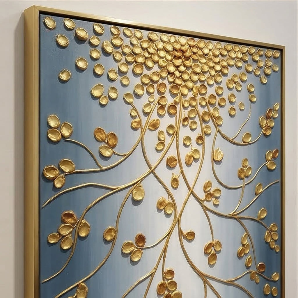 Contemporary Luxe Art | Golden Branch Cascade