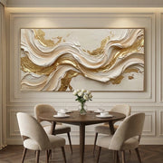 Contemporary Luxe Art | Gilded Silk Current