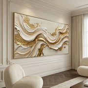 Contemporary Luxe Art | Gilded Silk Current