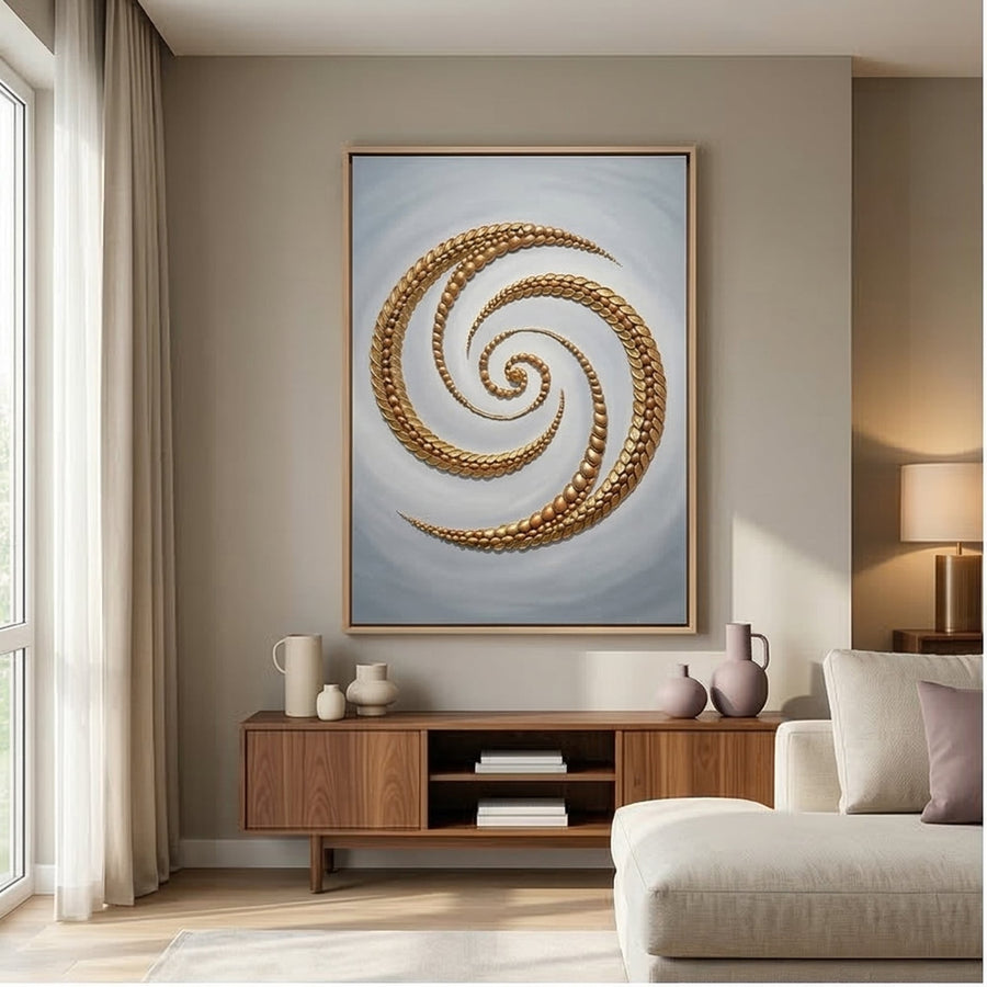 Contemporary Luxe Art | Golden Spiral Drift