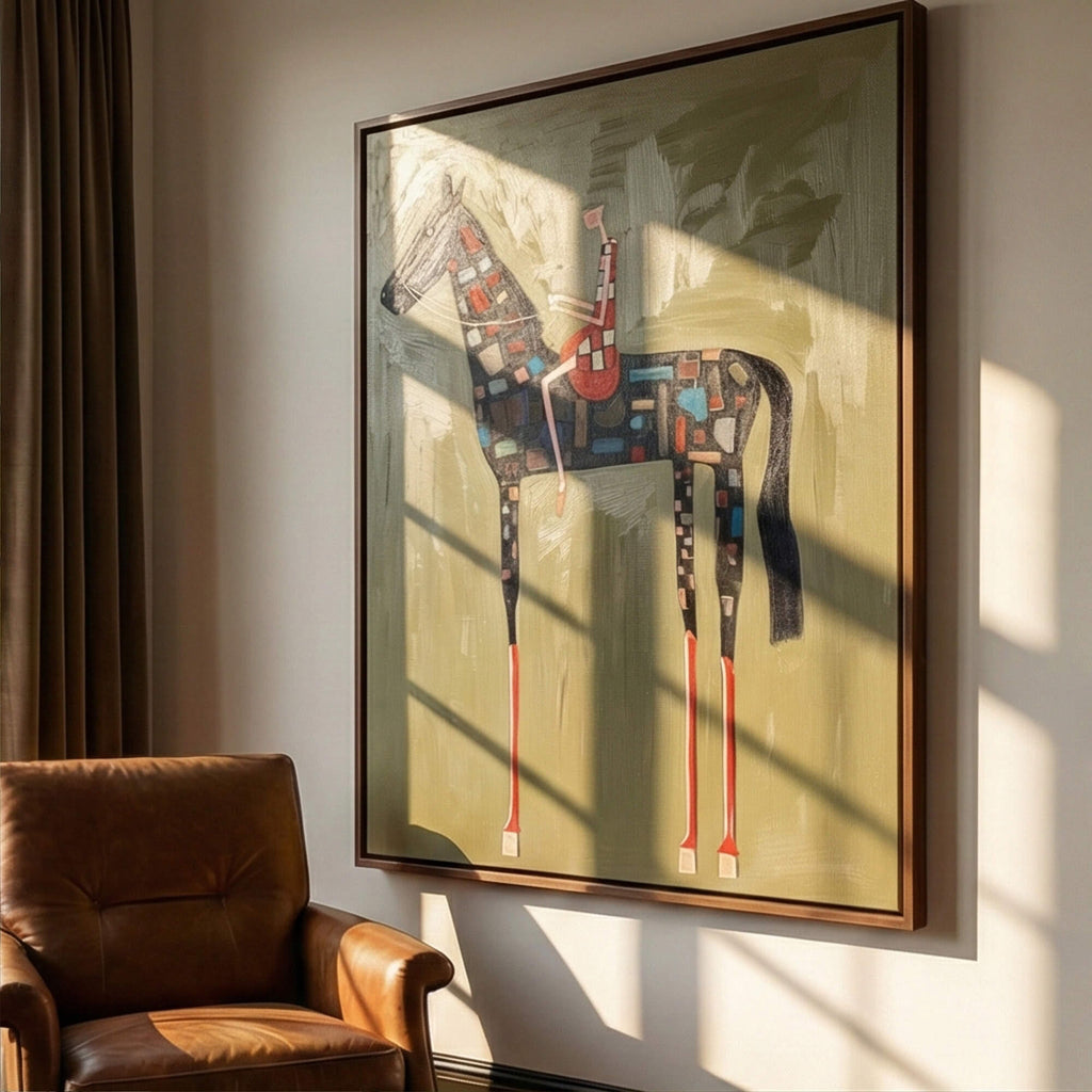Vintage Americana Art | Patchwork Rider