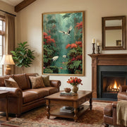 Impressionist Art | Cranes at Pond