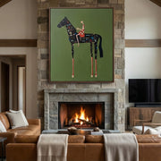 Vintage Americana Art | Patchwork Rider