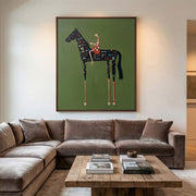 Vintage Americana Art | Patchwork Rider