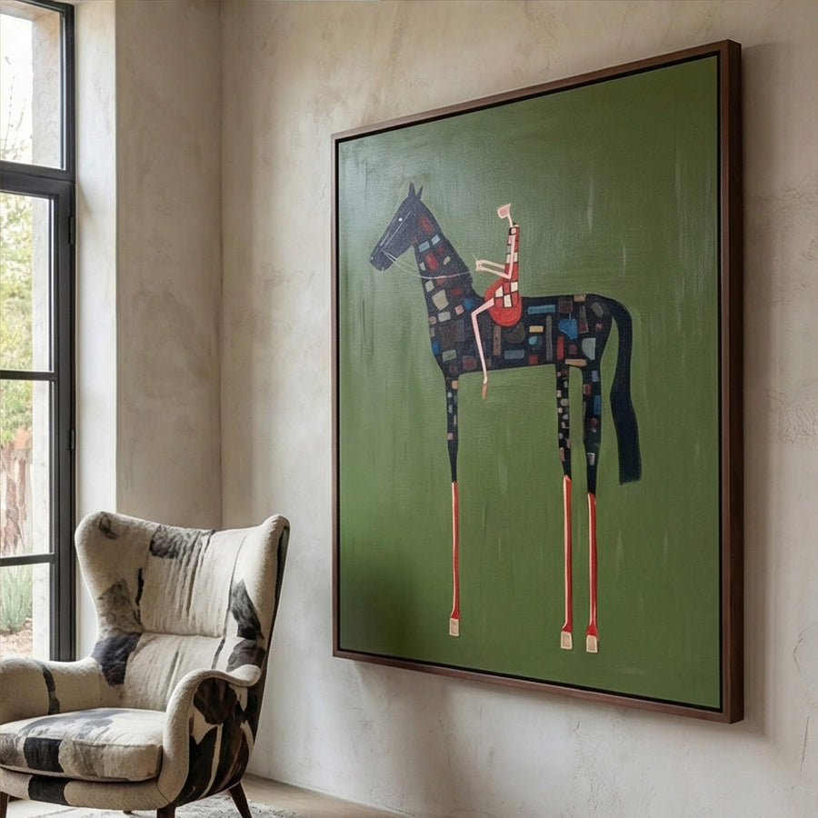 Vintage Americana Art | Patchwork Rider