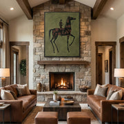 Vintage Americana Art | Geometric Equestrian