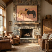 Vintage Americana Art | Tender Equine Embrace