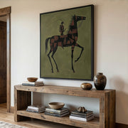 Vintage Americana Art | Geometric Equestrian