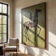 Vintage Americana Art | Geometric Equestrian