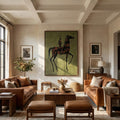 Vintage Americana Art | Geometric Equestrian