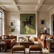 Vintage Americana Art | Geometric Equestrian