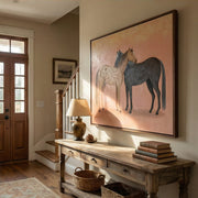 Vintage Americana Art | Tender Equine Embrace