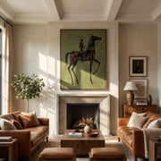 Vintage Americana Art | Geometric Equestrian