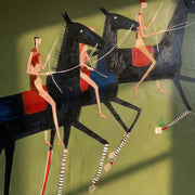 Vintage Americana Art | Equestrian Trio