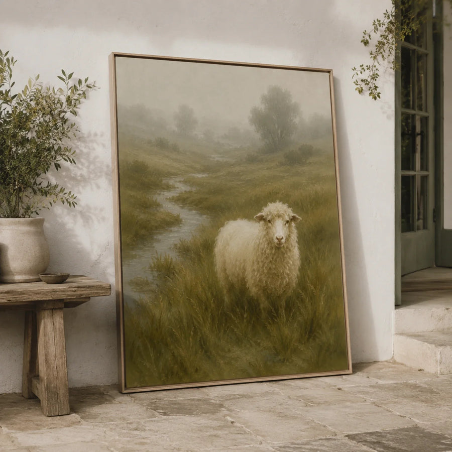 Vintage Americana Art | Valley Wool Ewe