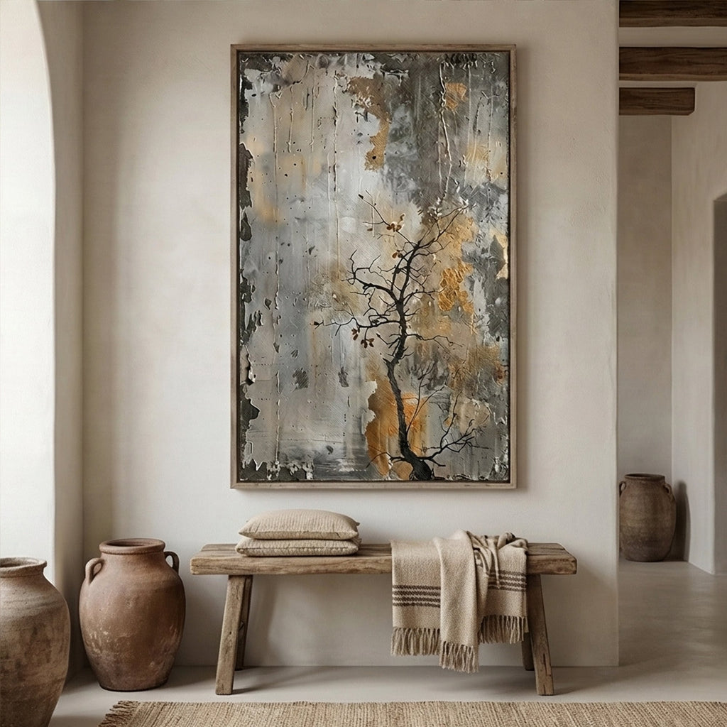 Wabi-Sabi Art | Weathered Quiet Bloom