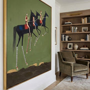 Vintage Americana Art | Equestrian Trio