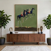 Vintage Americana Art | Equestrian Trio