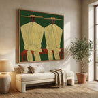 Vintage Americana Art | Stripe & Shadow