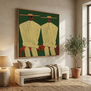 Vintage Americana Art | Stripe & Shadow