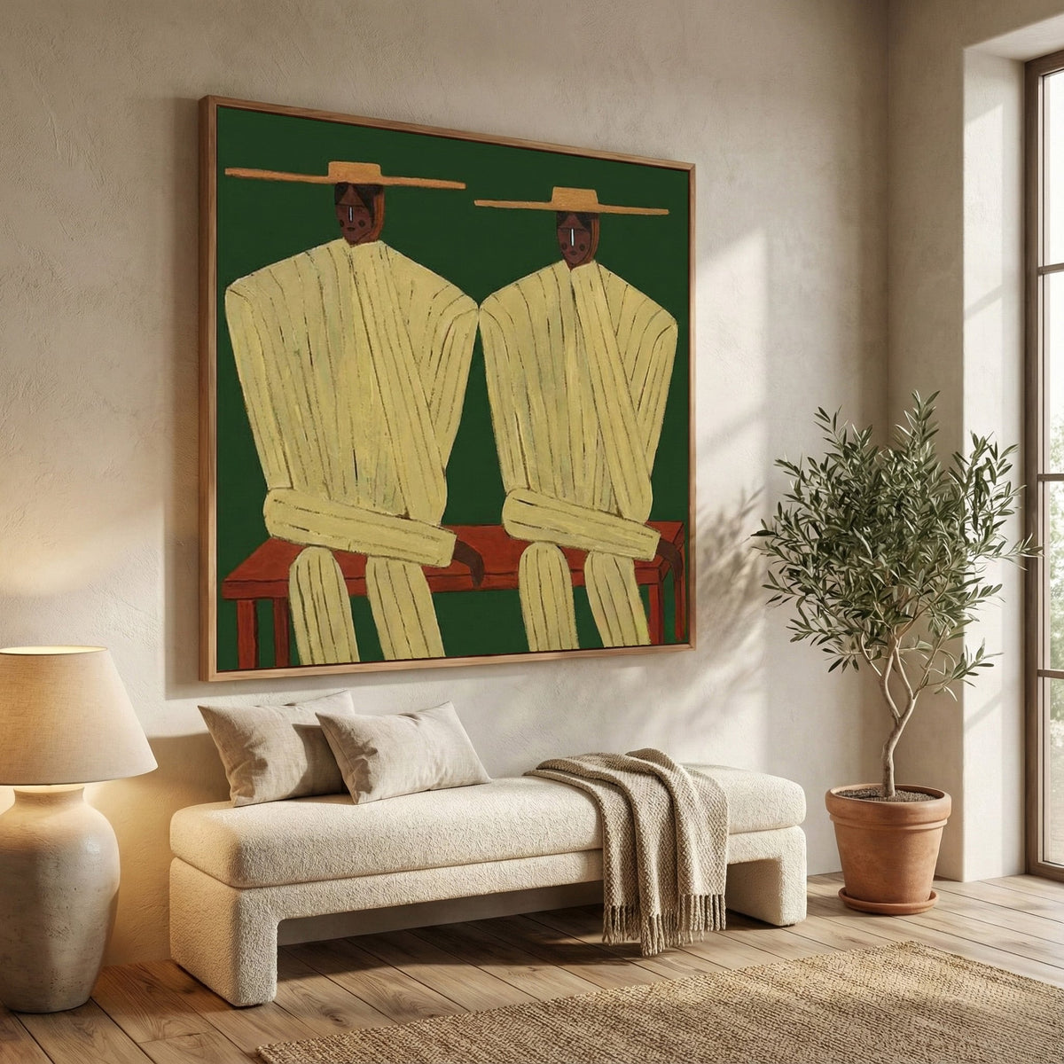 Vintage Americana Art | Stripe & Shadow