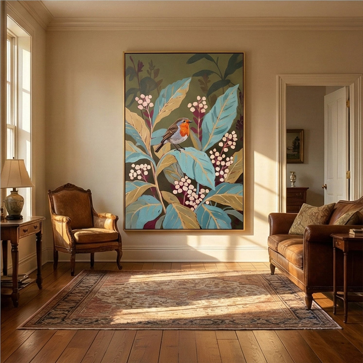 Bohemian Art | Bird in Leaves