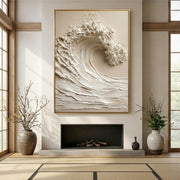 3D-Textured Art | Cresting Wave Serenity
