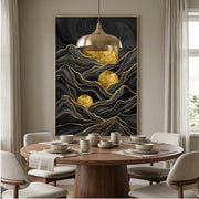 Contemporary Luxe Art | Golden Horizon Echo