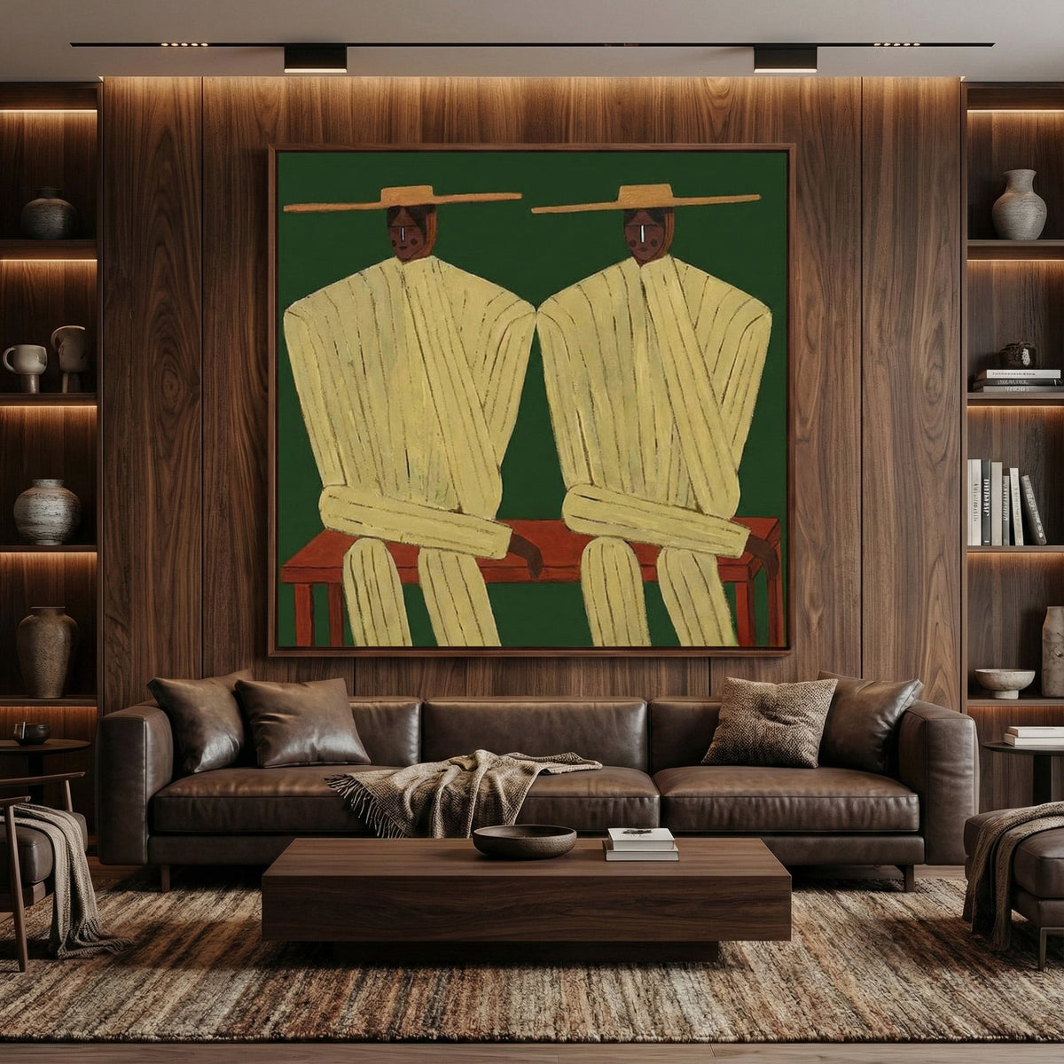 Vintage Americana Art | Stripe & Shadow