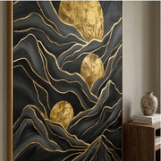 Contemporary Luxe Art | Golden Horizon Echo