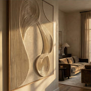 3D textured Art | Flowing Linen Rhythm