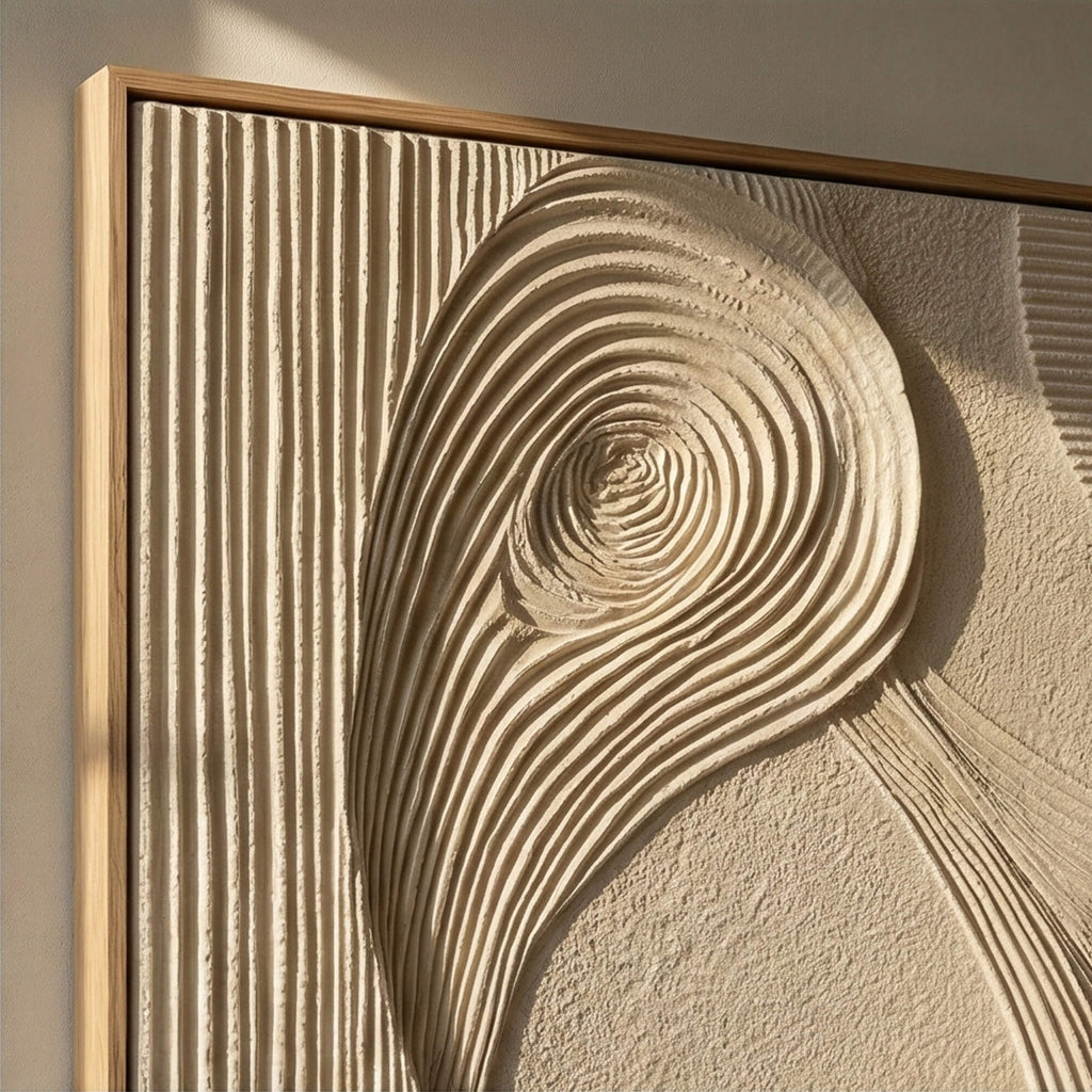 3D textured Art | Flowing Linen Rhythm