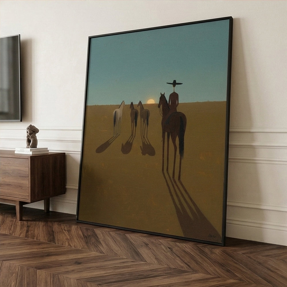 Vintage Americana Art | Sundown Trail Silence