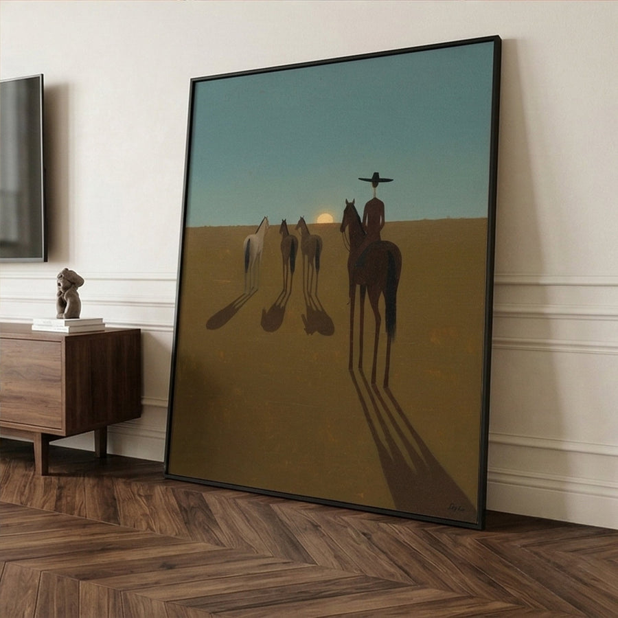 Vintage Americana Art | Sundown Trail Silence