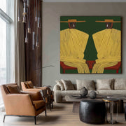 Vintage Americana Art | Yellow Robe Dialogue