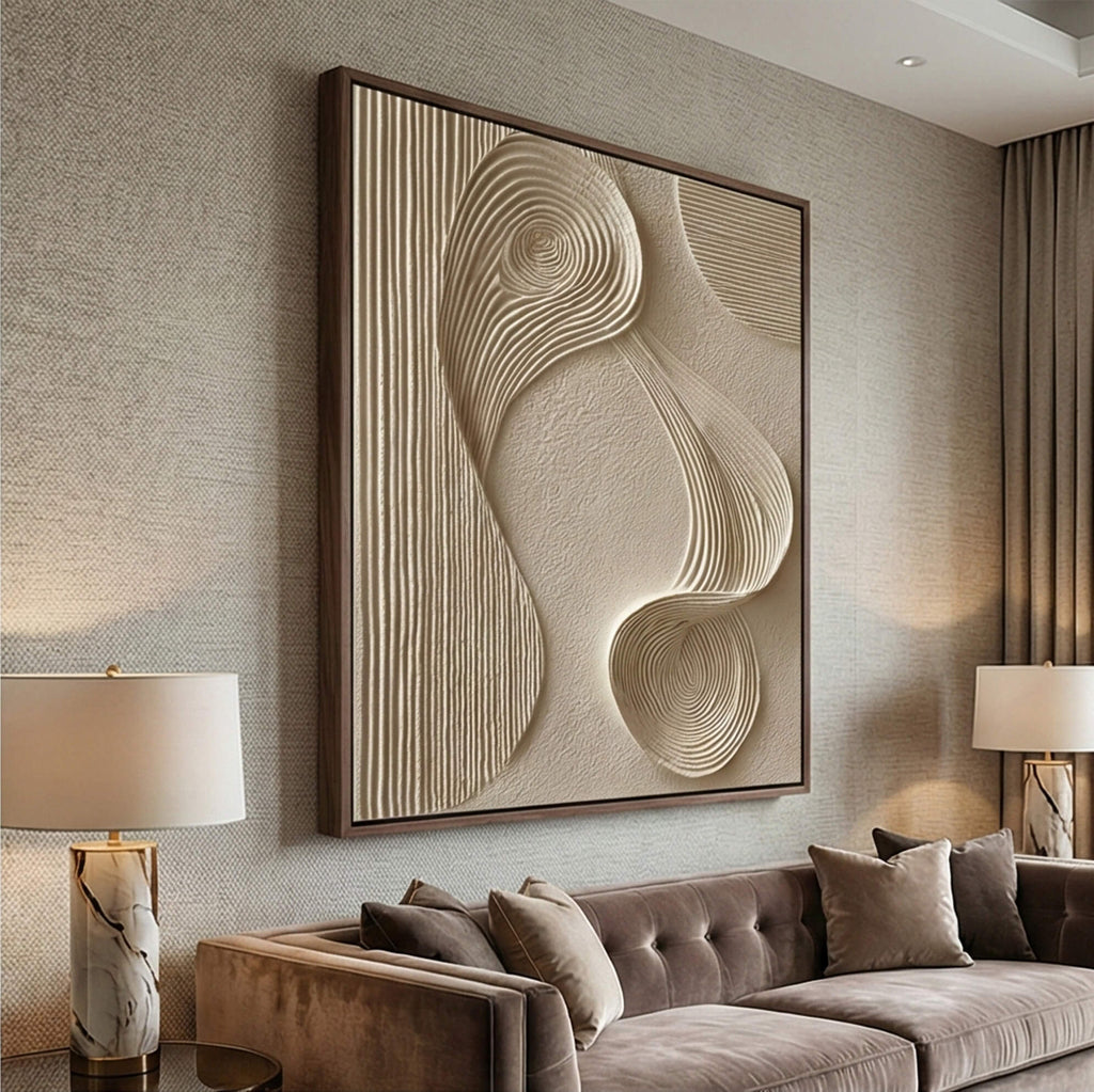 3D textured Art | Flowing Linen Rhythm