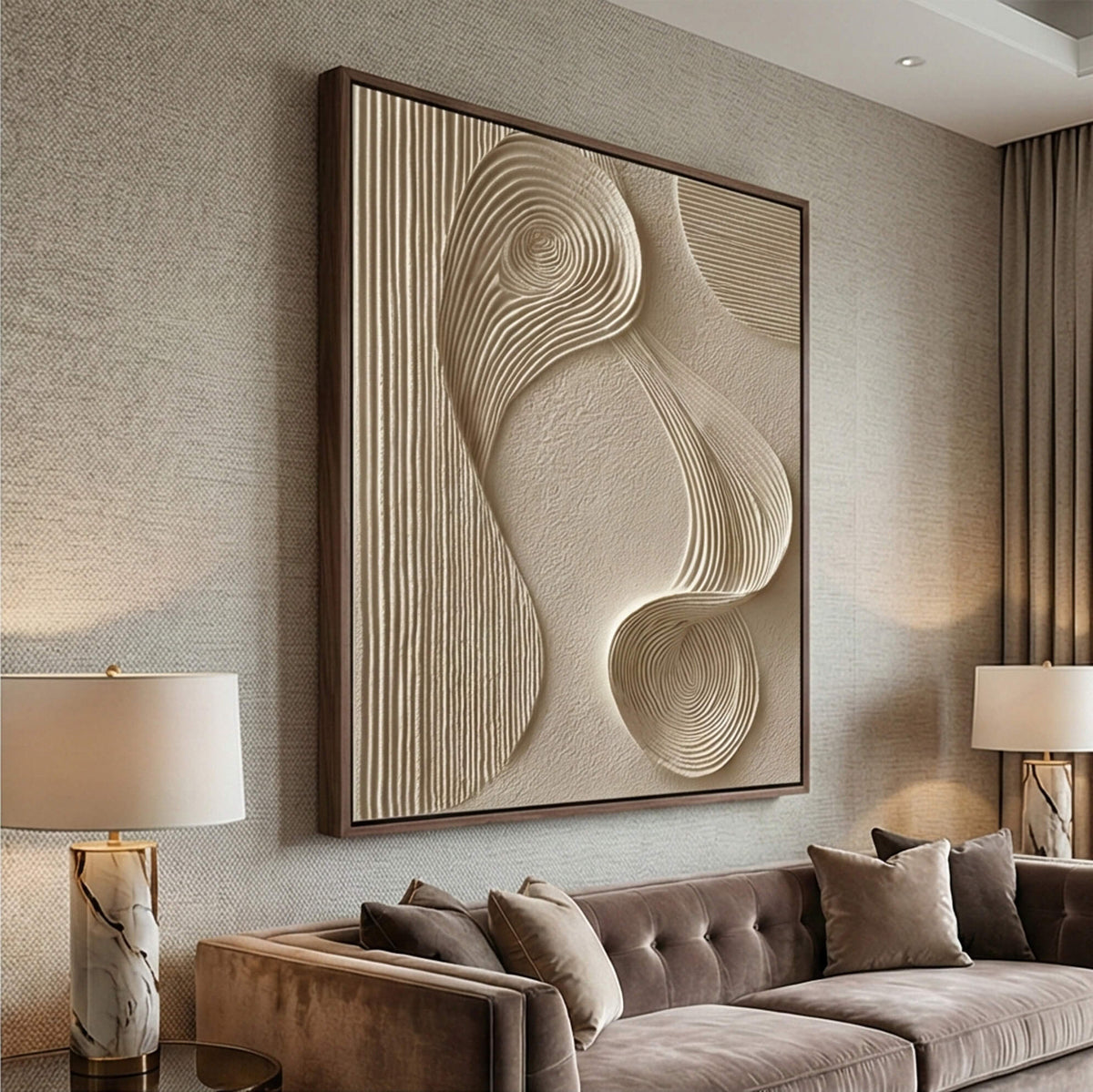 3D textured Art | Flowing Linen Rhythm