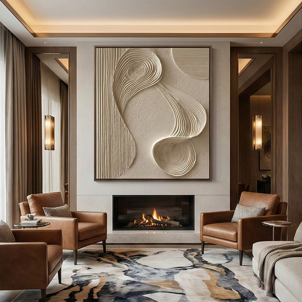 3D textured Art | Flowing Linen Rhythm