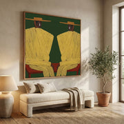 Vintage Americana Art | Yellow Robe Dialogue