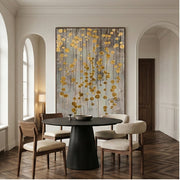 Contemporary Luxe Art | Gilded Rainfall